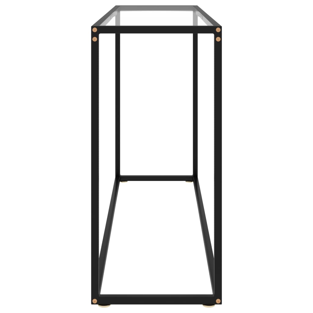 vidaXL Konsolbord transparent 120x35x75 cm härdat glas