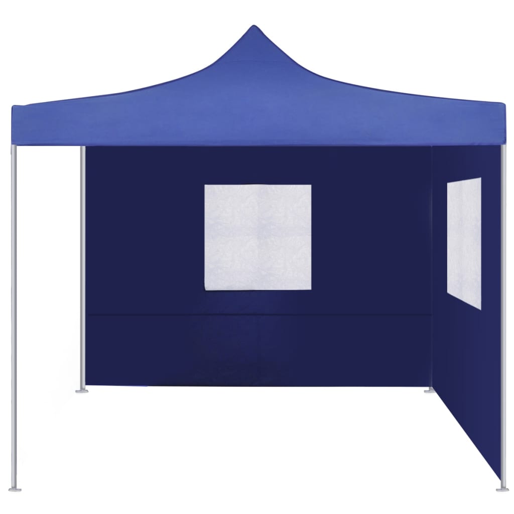 vidaXL Hopfällbart tält med 2 väggar 3x3 m blå