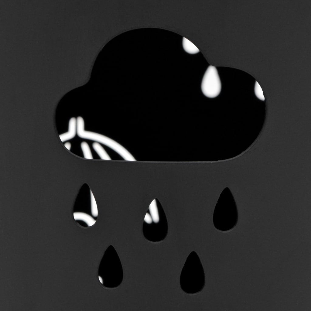 vidaXL Paraplyställ paraplyer stål svart