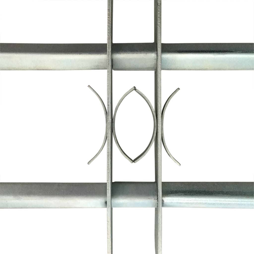 vidaXL Justerbart fönstergaller med 2 stänger 1000-1500 mm