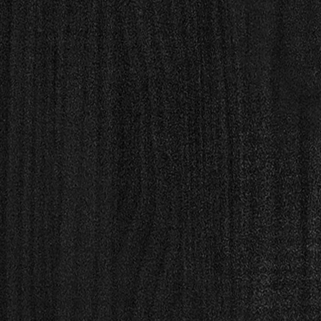 vidaXL Odlingslåda svart 100x50x70 cm massiv furu