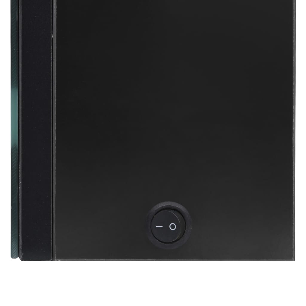 vidaXL Spegelskåp med LED blank svart 50x14x60 cm