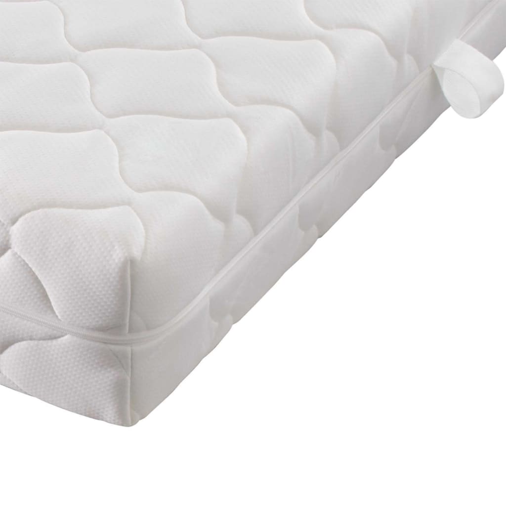 vidaXL Säng med madrass svart konstläder 180x200 cm