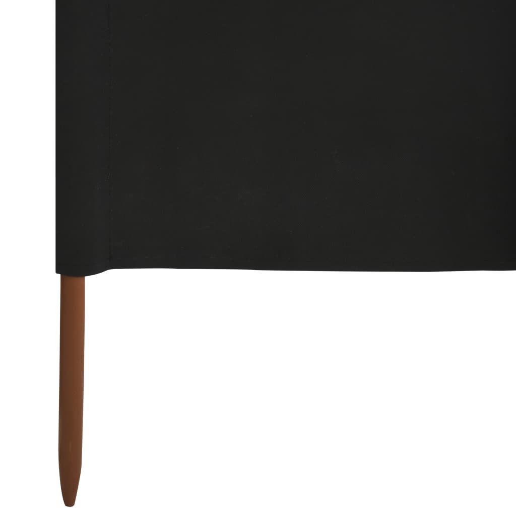 vidaXL Vindskydd 6 paneler tyg 800x80 cm svart