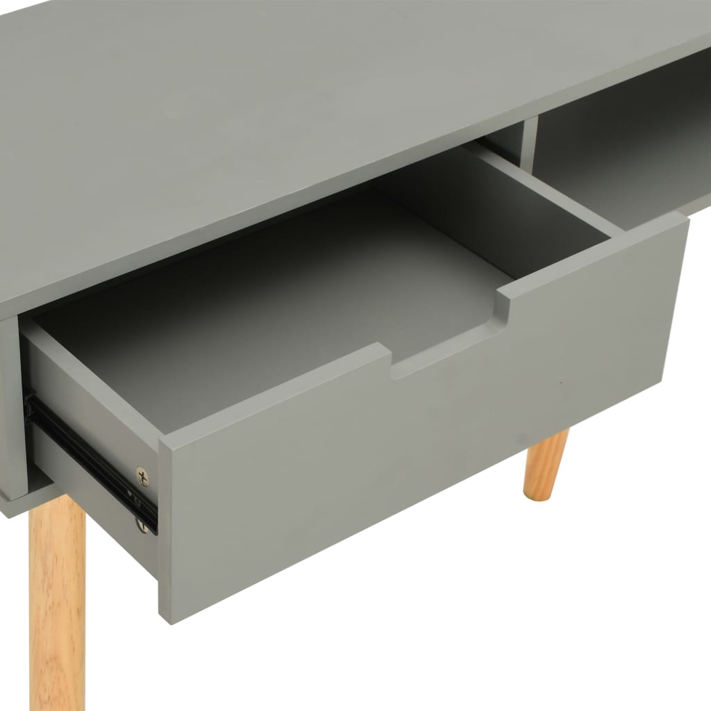 vidaXL Avlastningsbord grå 80x30x72 cm massiv furu