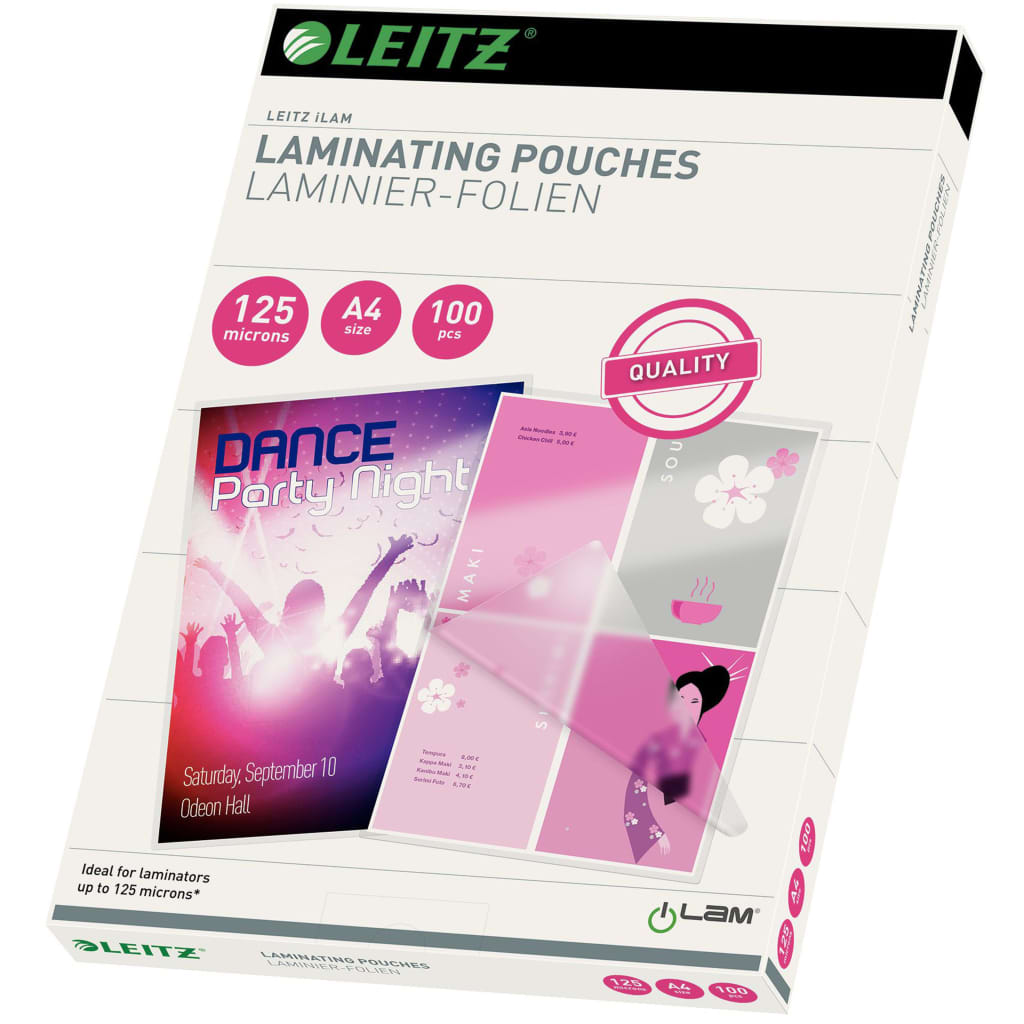 Leitz Lamineringsfickor 125 mikron A4 100-pack