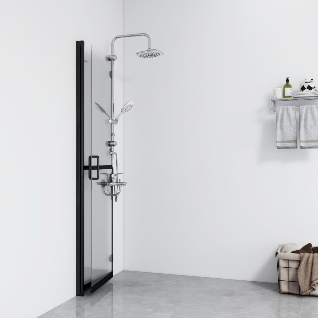 vidaXL Hopfällbar duschvägg med klart ESG-glas 70x190 cm