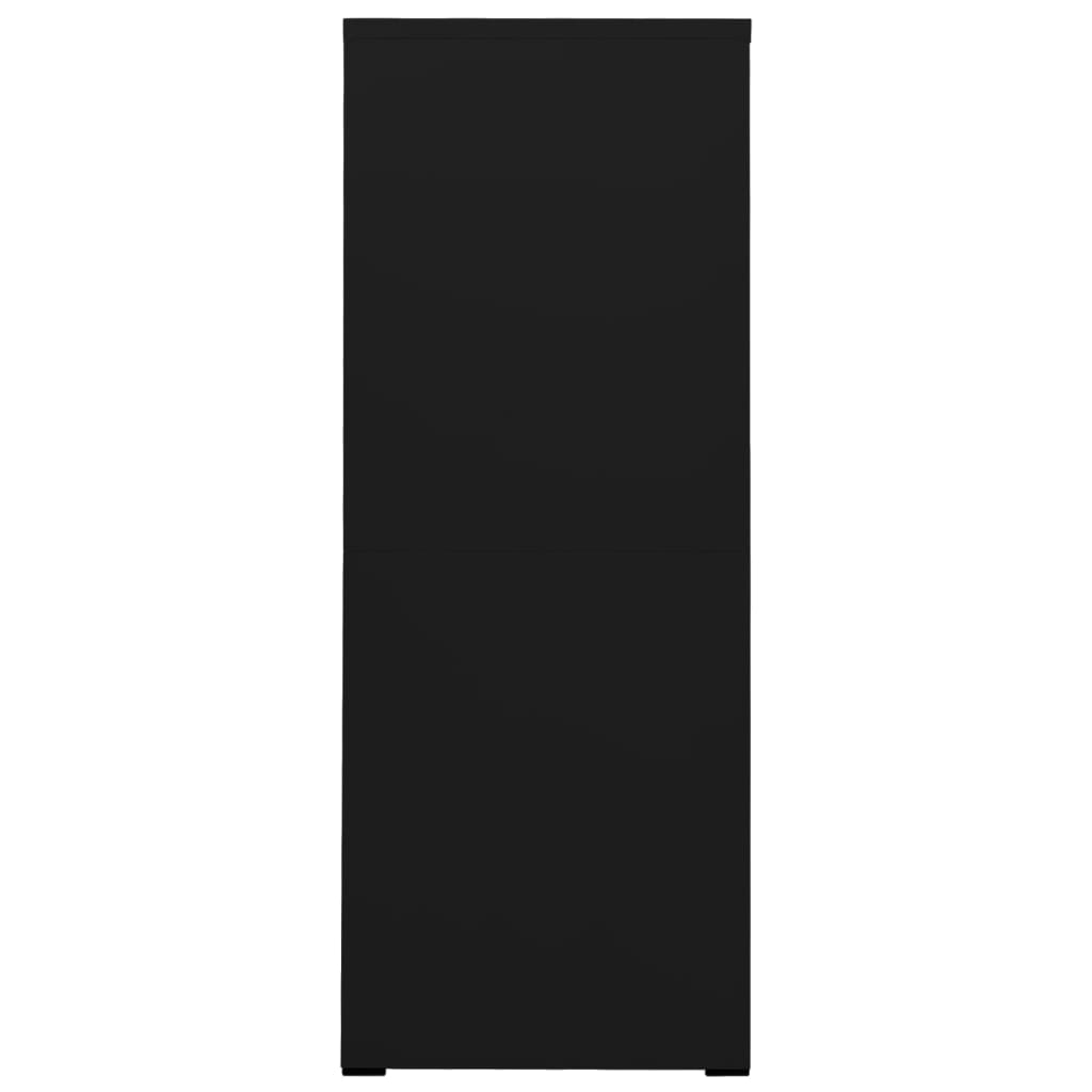 vidaXL Dokumentskåp svart 46x62x164 cm stål