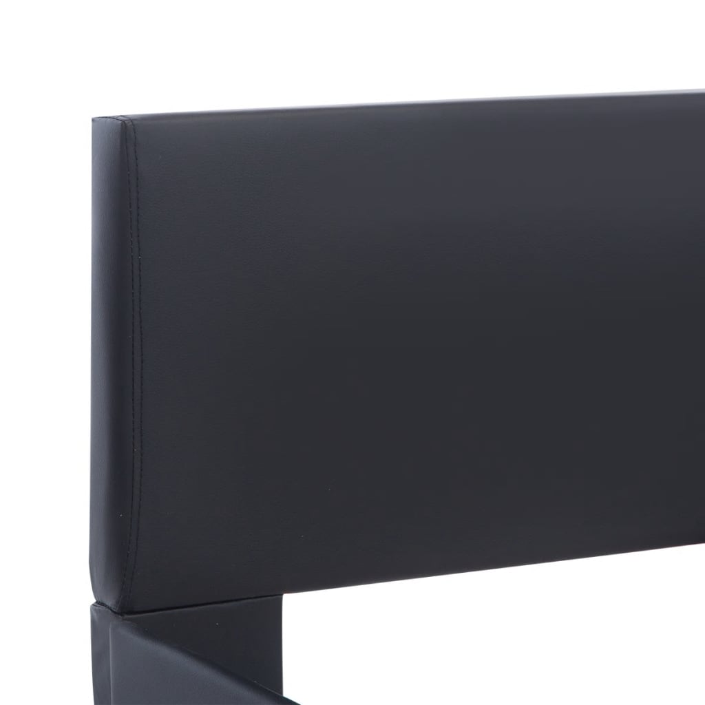 vidaXL Sängram med LED svart konstläder 180x200 cm