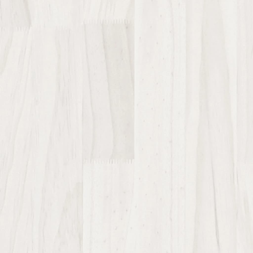 vidaXL Odlingslåda vit 31x31x70 cm massiv furu