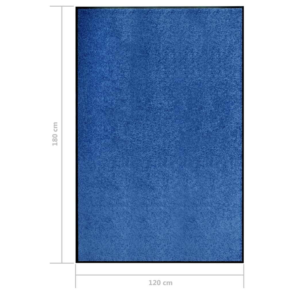 vidaXL Dörrmatta tvättbar blå 120x180 cm