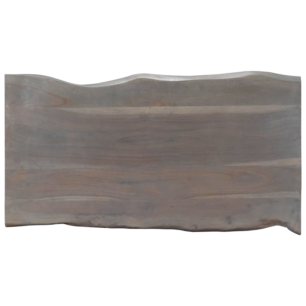 vidaXL Soffbord med levande kanter grå 115x60x40 cm massivt akaciaträ