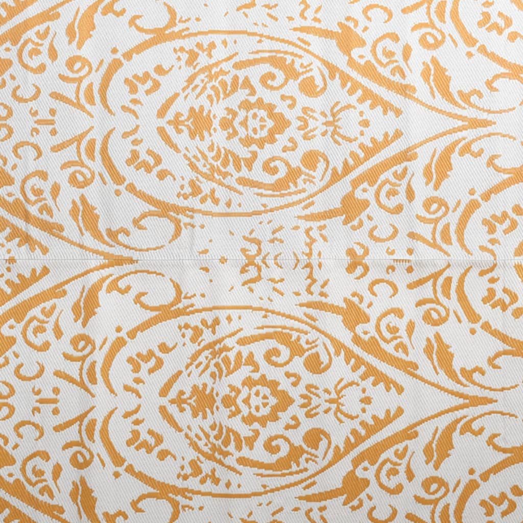 vidaXL Utomhusmatta orange och vit 190x290 cm PP