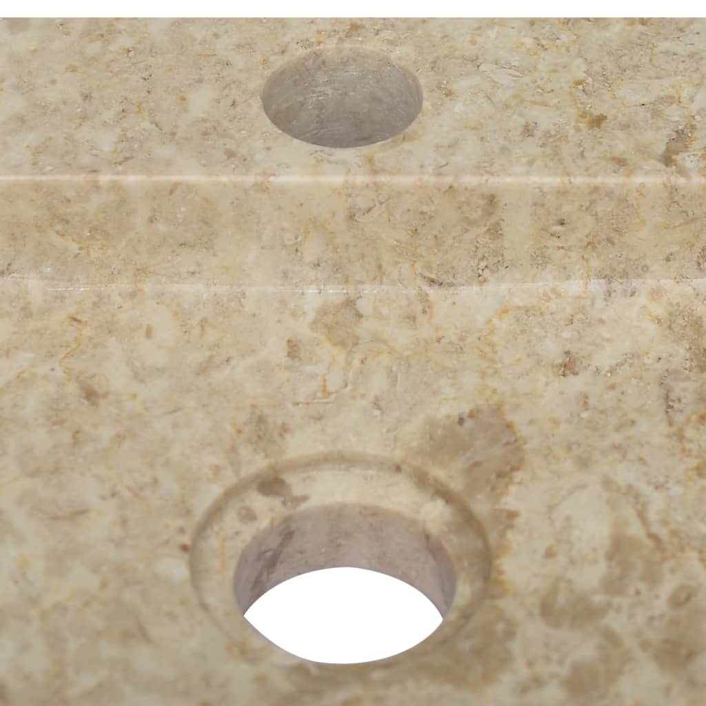 vidaXL Väggmonterat handfat gräddvit 38x24x6,5 cm marmor