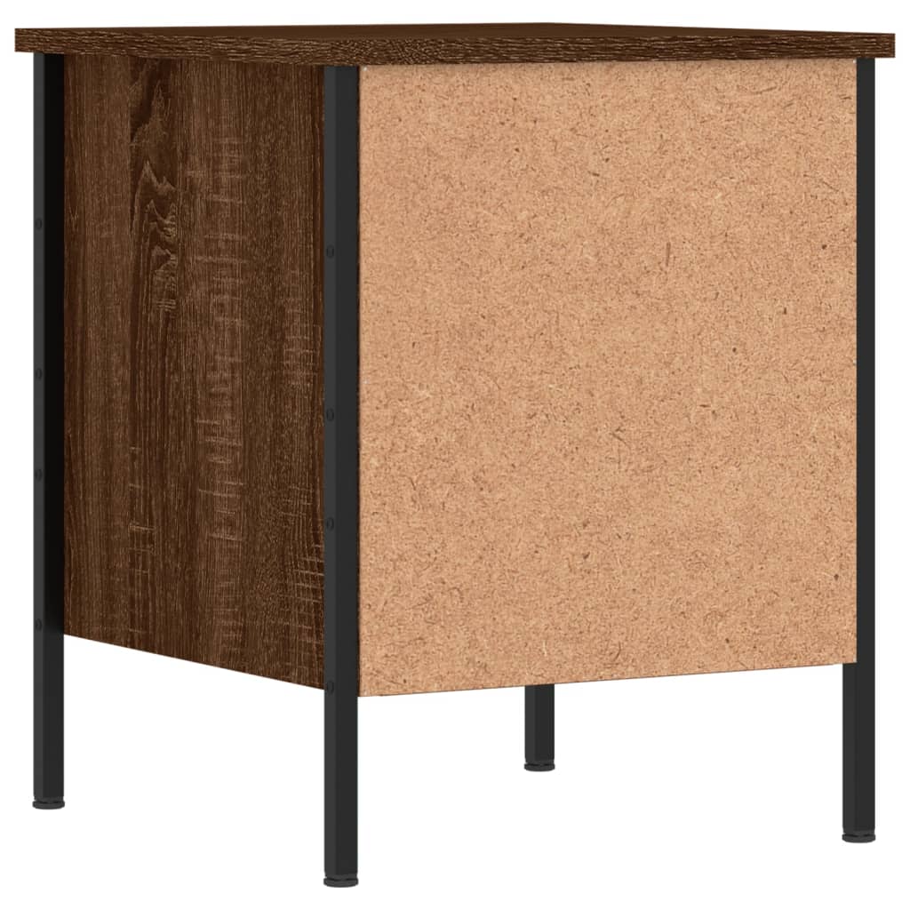 vidaXL Sängbord brun ek 40x42x50 cm konstruerat trä