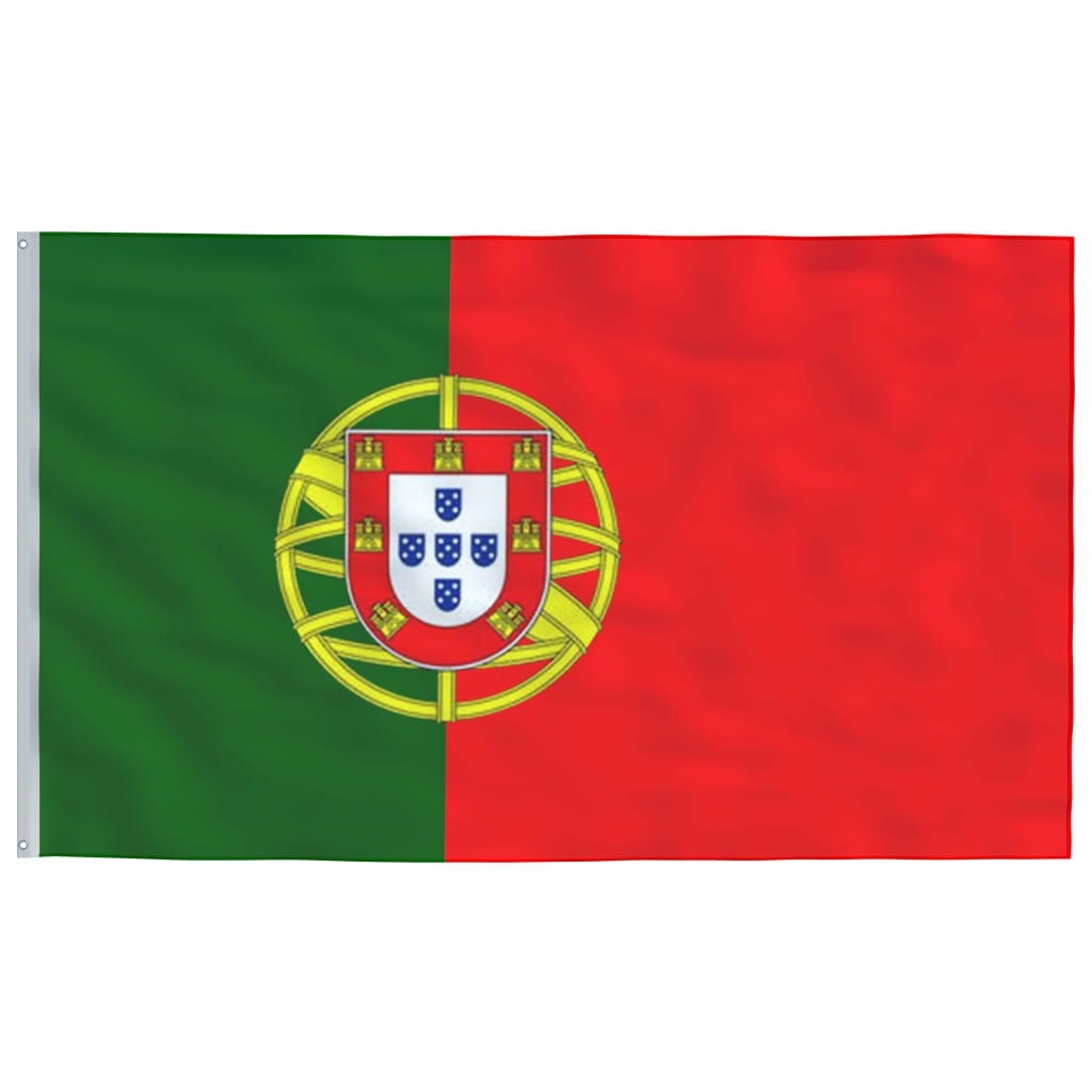 vidaXL Portugals flagga och flaggstång i aluminium 4 m