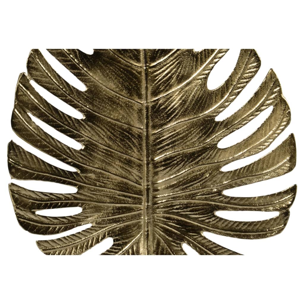 Lesli Dekorativt blad med fot guld