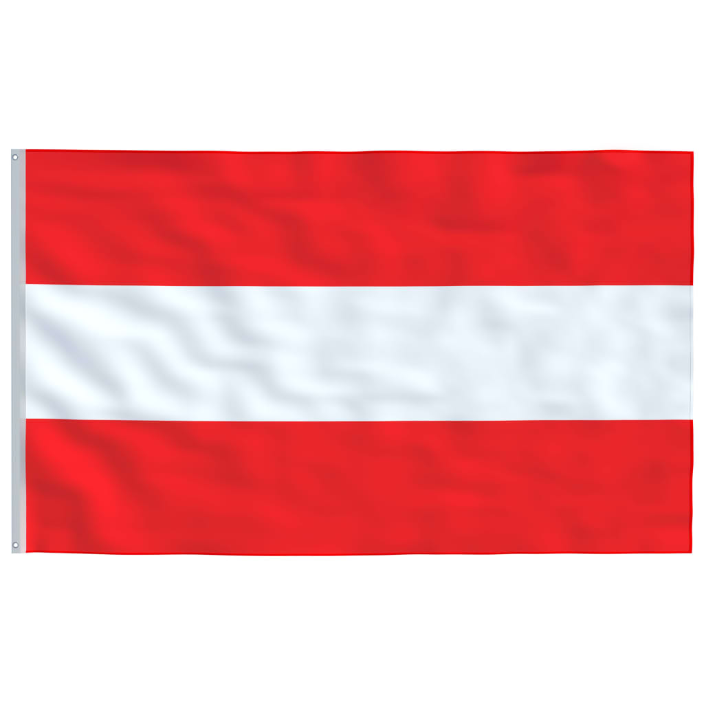 vidaXL Österrikes flagga och flaggstång i aluminium 6 m