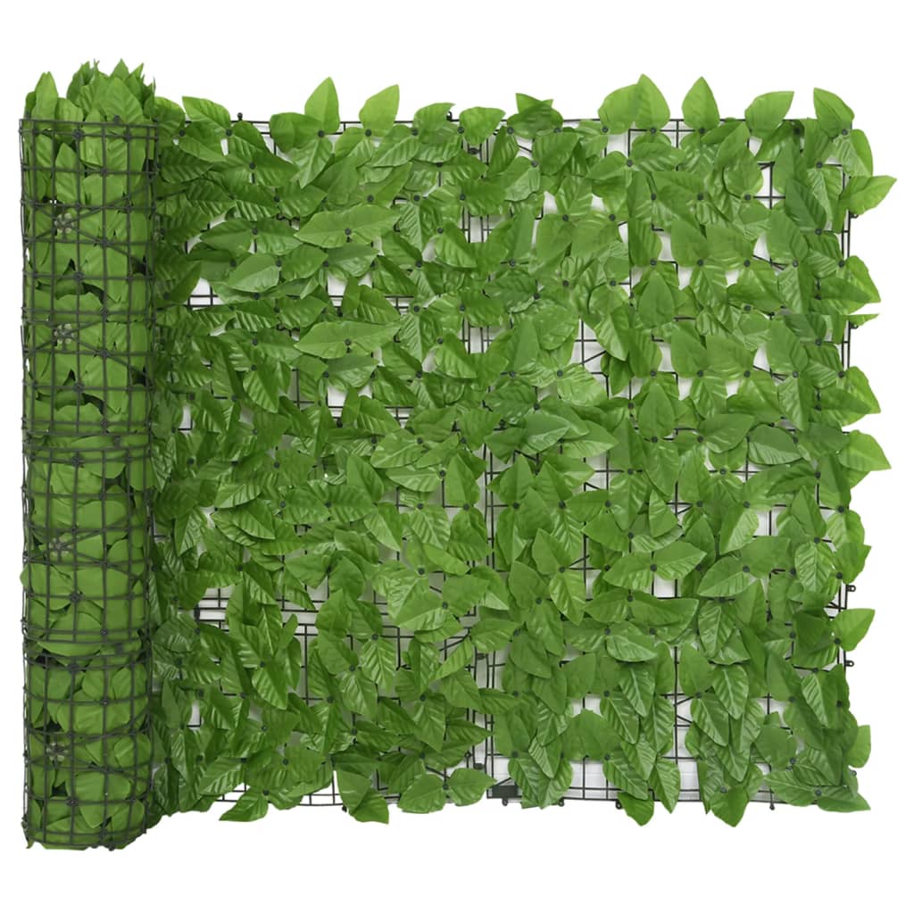 vidaXL Balkongskärm gröna blad 500x100 cm