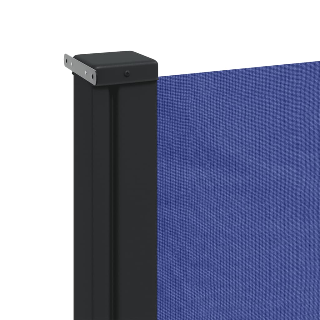 vidaXL Infällbar sidomarkis blå 220x600 cm