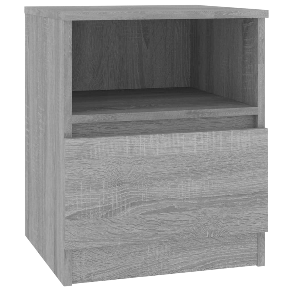 vidaXL Sängbord 2 st grå sonoma 40x40x50 cm konstruerat trä