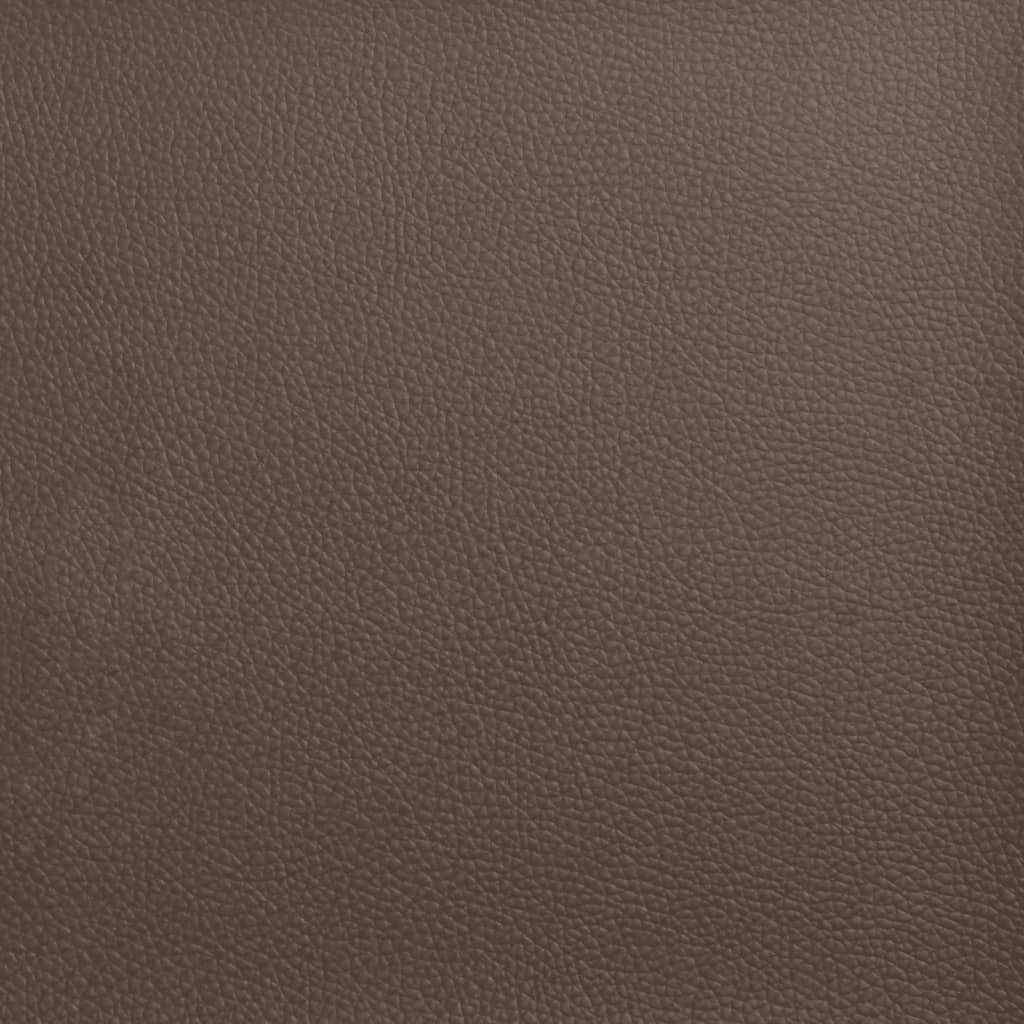 vidaXL Sängram med huvudgavel brun 80x200 cm konstläder