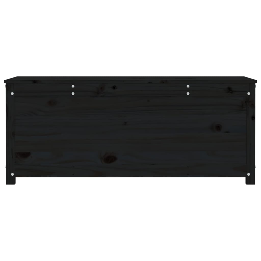 vidaXL Förvaringslåda svart 110x50x45,5 cm massiv furu