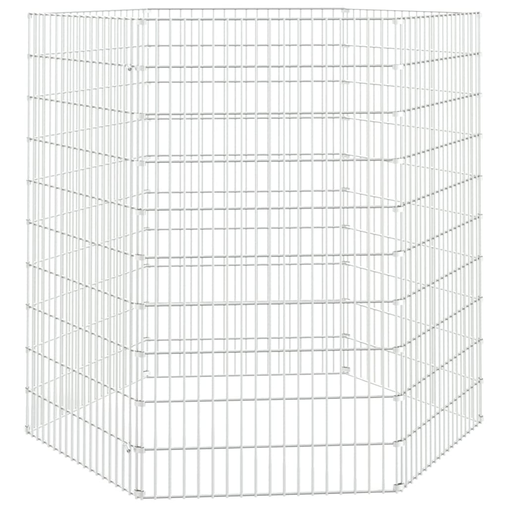 vidaXL Kaninhage 6 paneler 54x100 cm galvaniserat järn