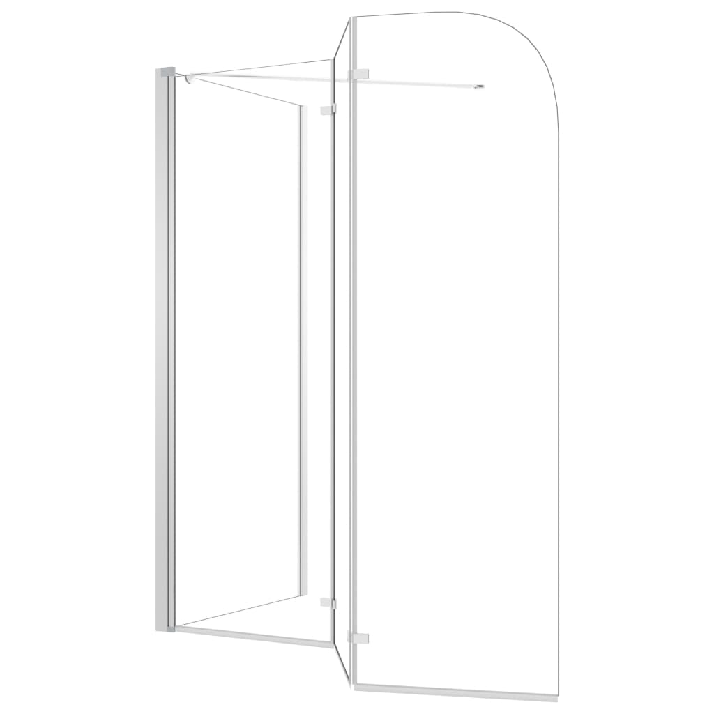 vidaXL Badkarsvägg 120x69x130 cm härdat glas transparent
