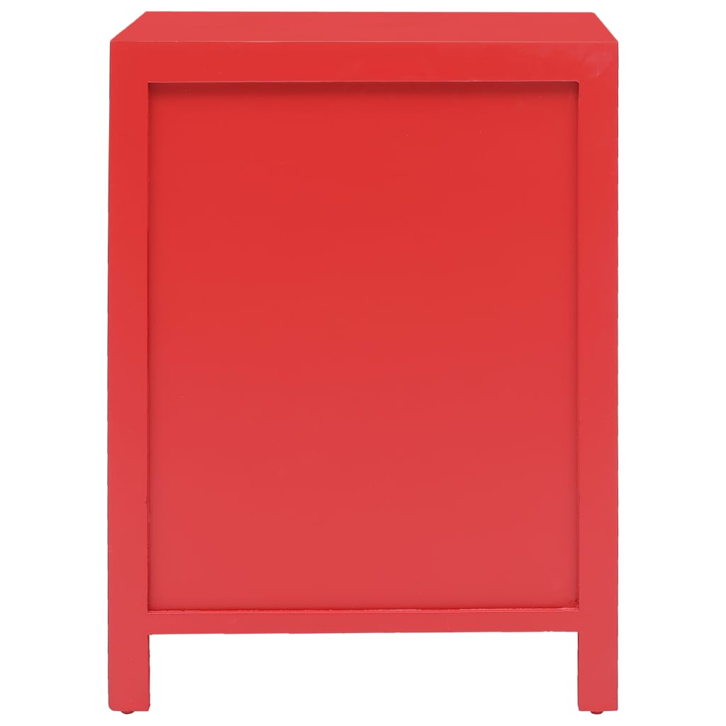 vidaXL Sängbord röd 38x28x52 cm kejsarträ