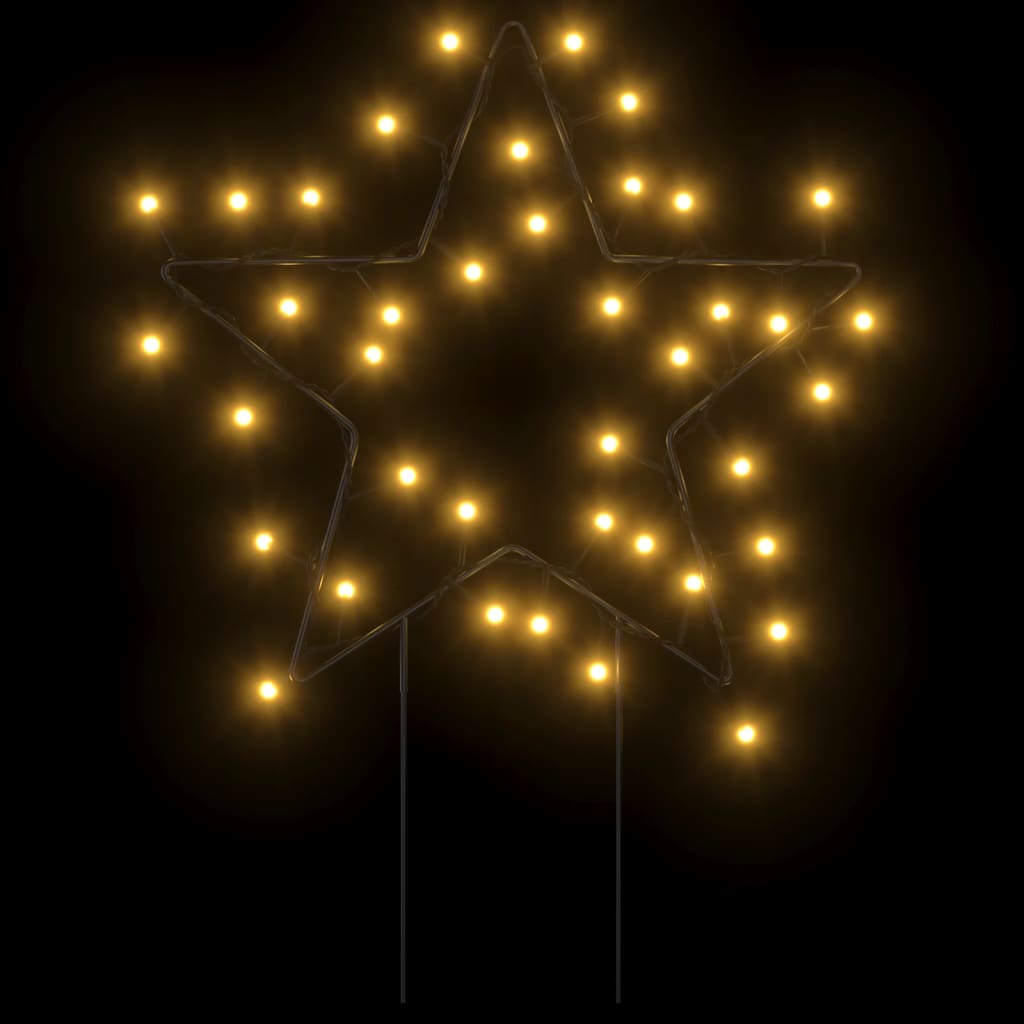 vidaXL Julstjärna 3 st med spett 50 LEDs 29 cm