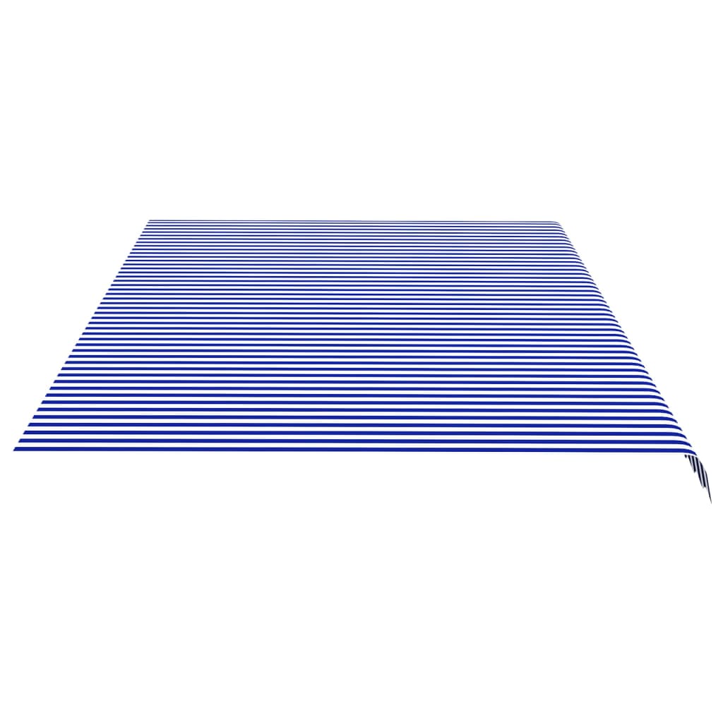 vidaXL Markisväv blå och vit 6x3,5 m