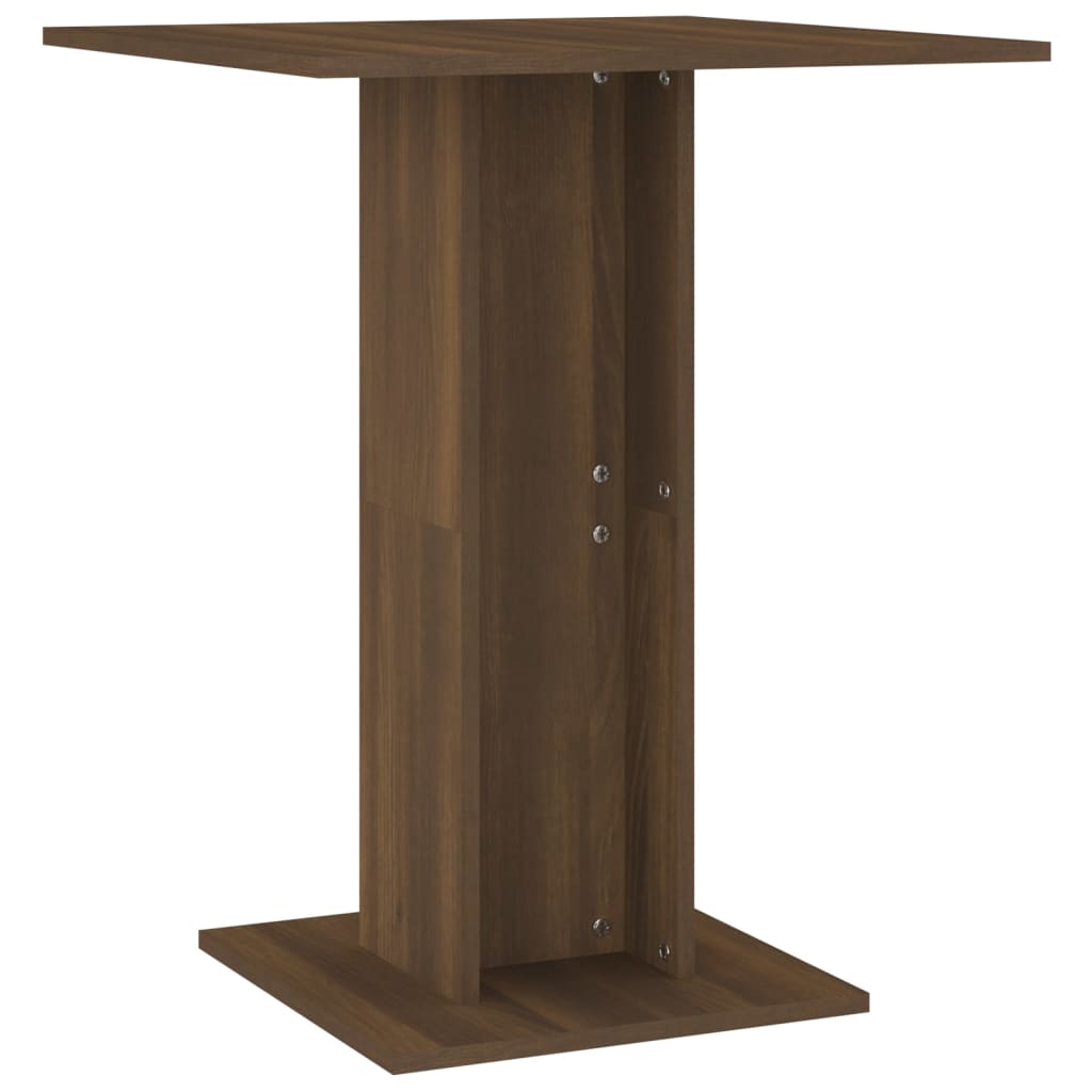 vidaXL Cafébord brun ek 60x60x75 cm konstruerat trä