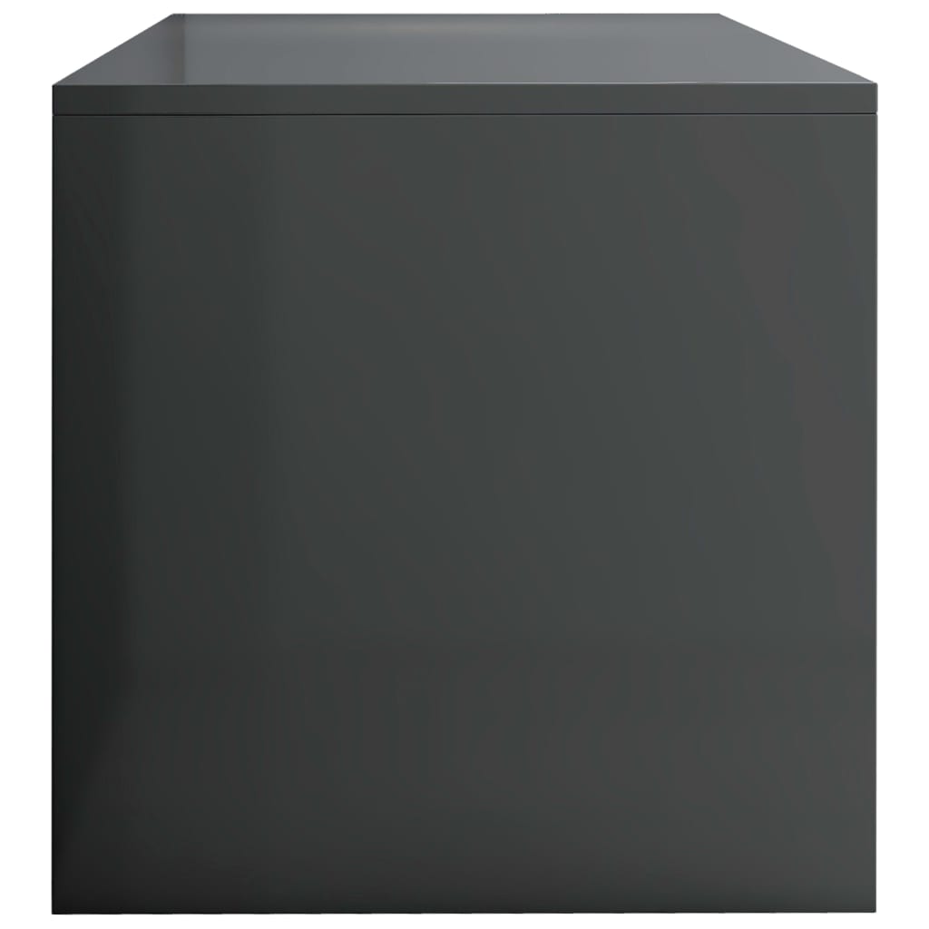 vidaXL TV-bänk grå högglans 120x40x40 cm spånskiva