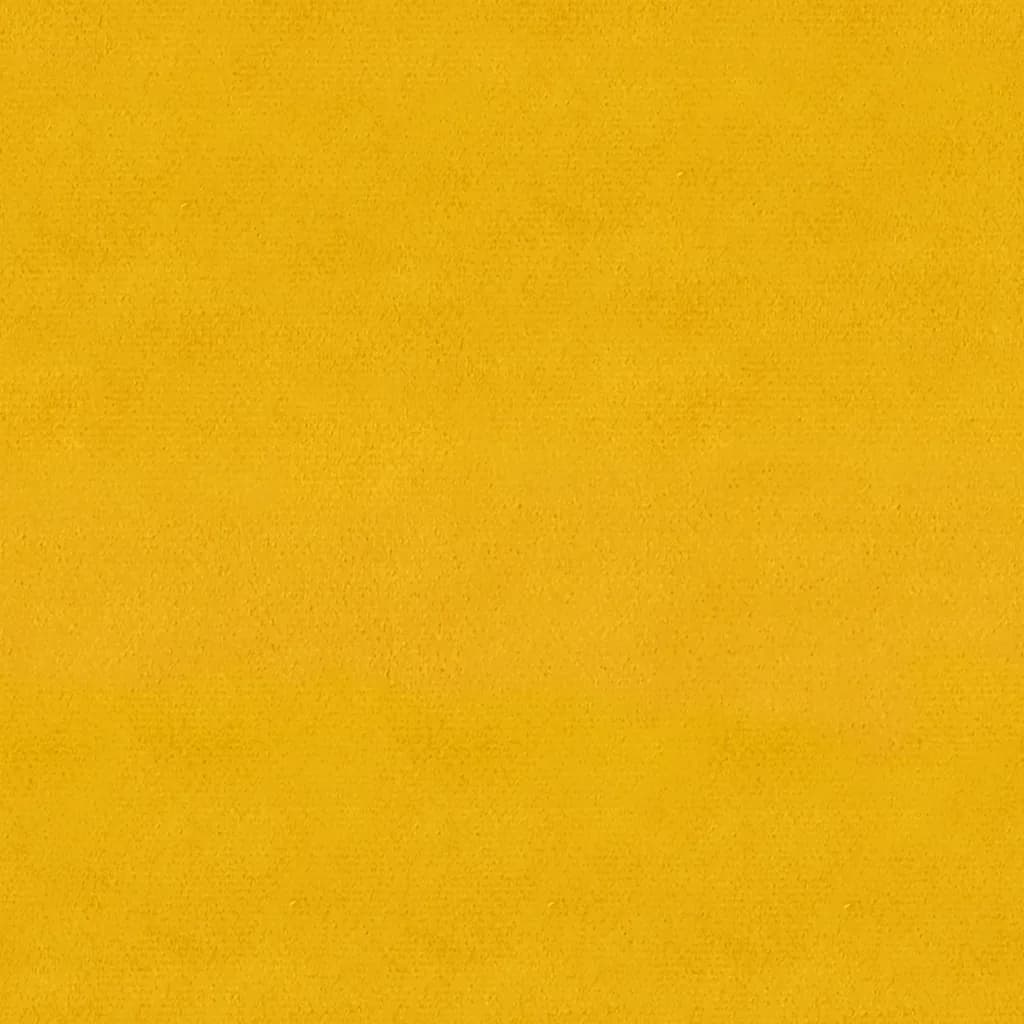 vidaXL Matstolar 2 st gul sammet