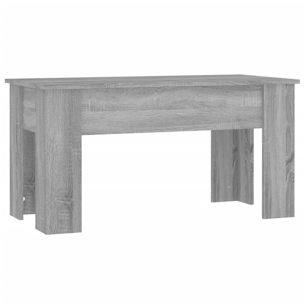 vidaXL Soffbord grå sonoma-ek 79x49x41 cm konstruerat trä