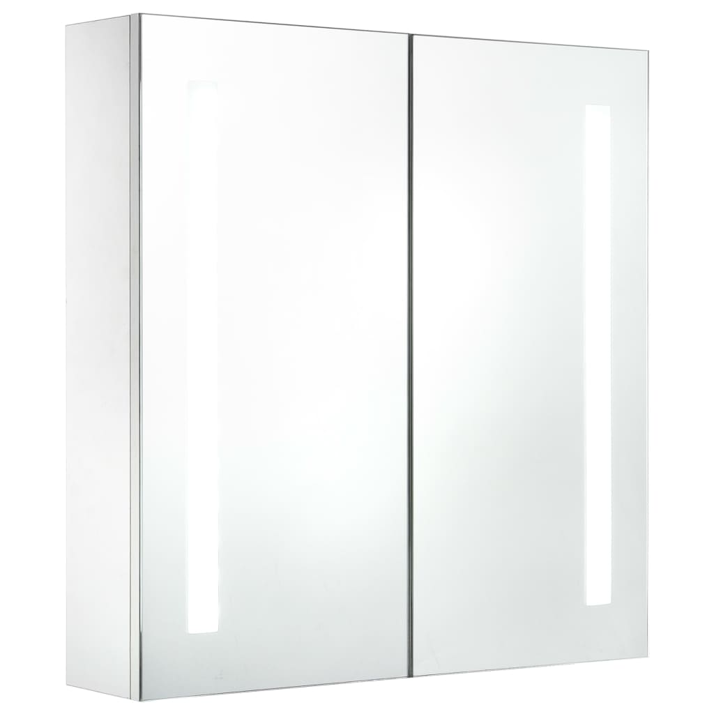 vidaXL Badrumsskåp med spegel LED 60x14x62 cm