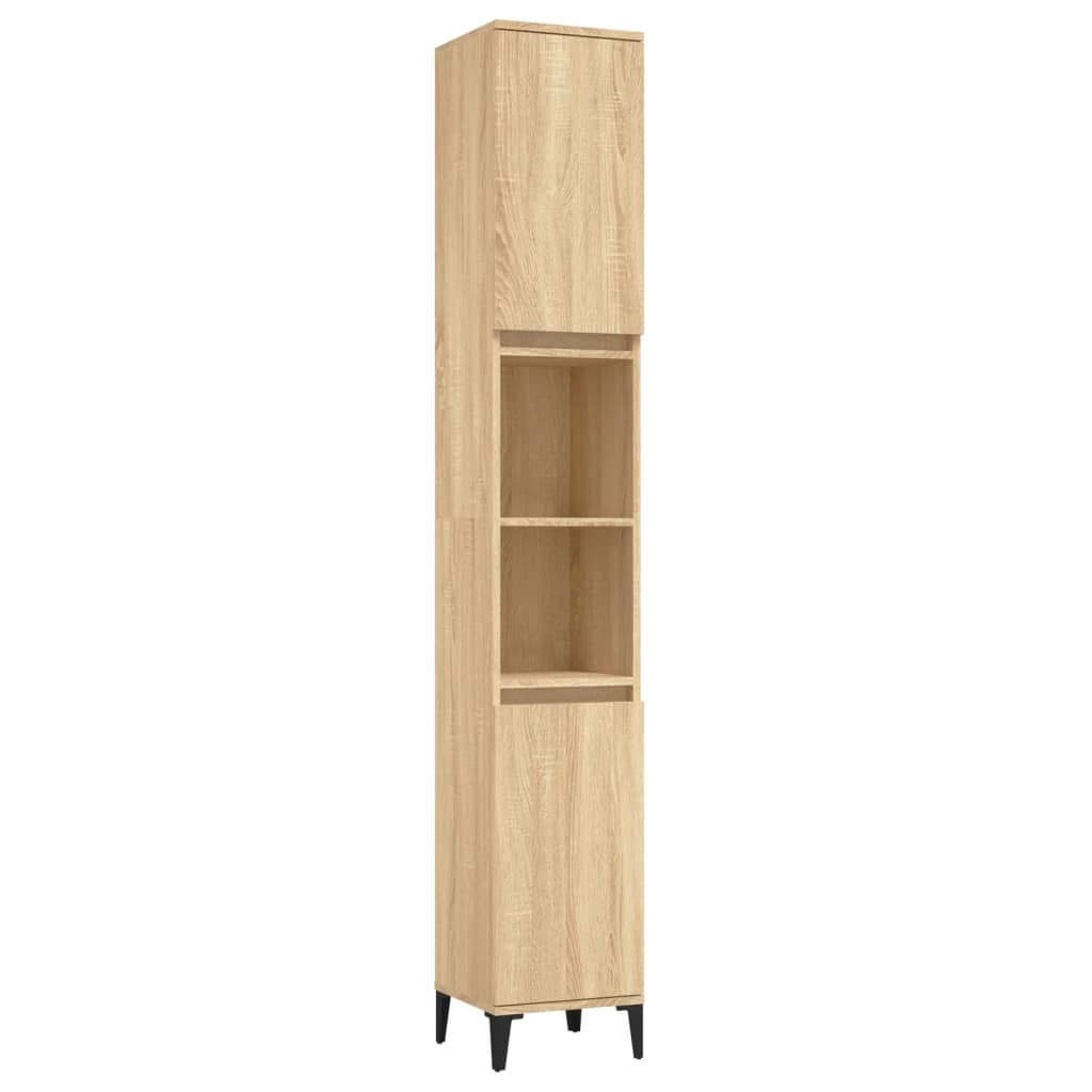vidaXL Badrumsskåp sonoma-ek 30x30x190cm konstruerat trä
