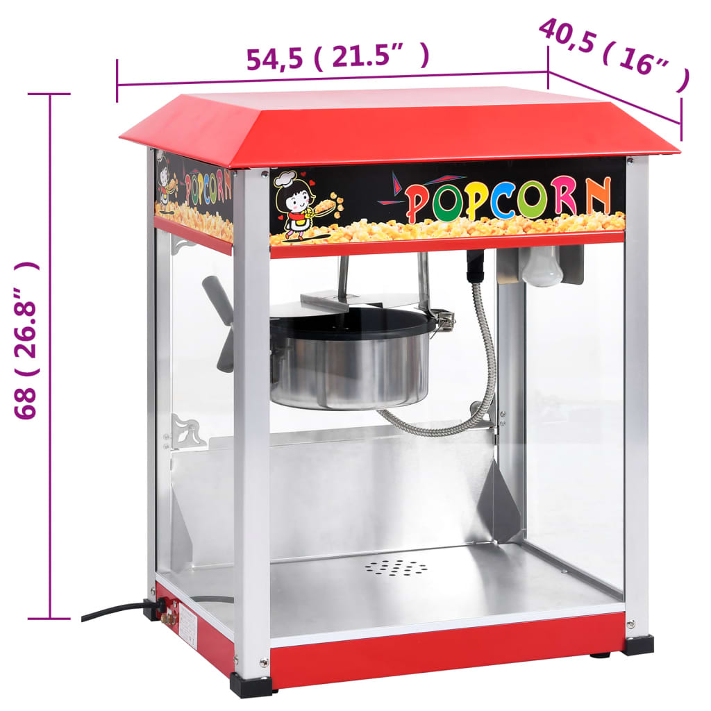 vidaXL Popcornmaskin med teflonbeläggning 1400 W