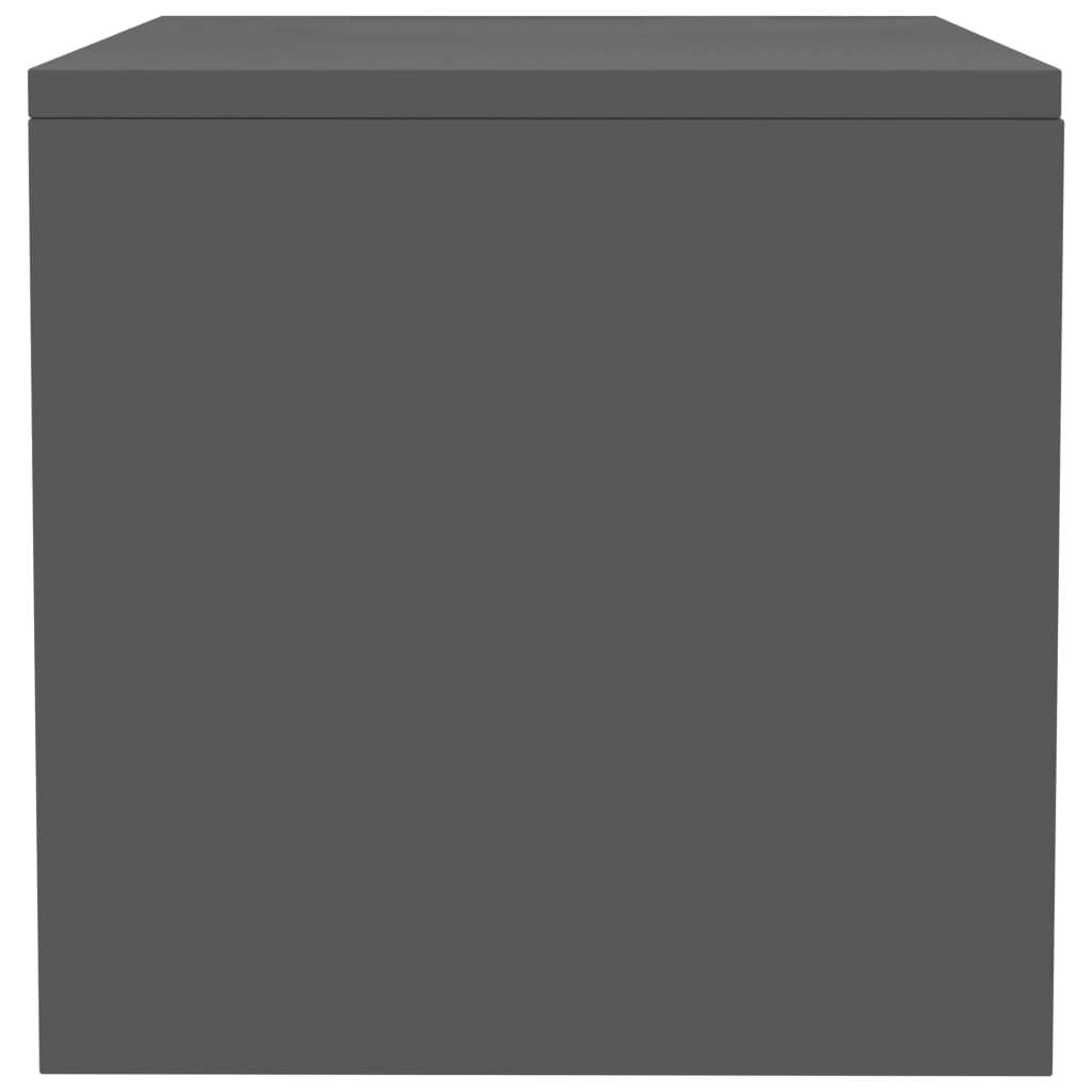 vidaXL Sängbord grå 40x30x30 cm spånskiva