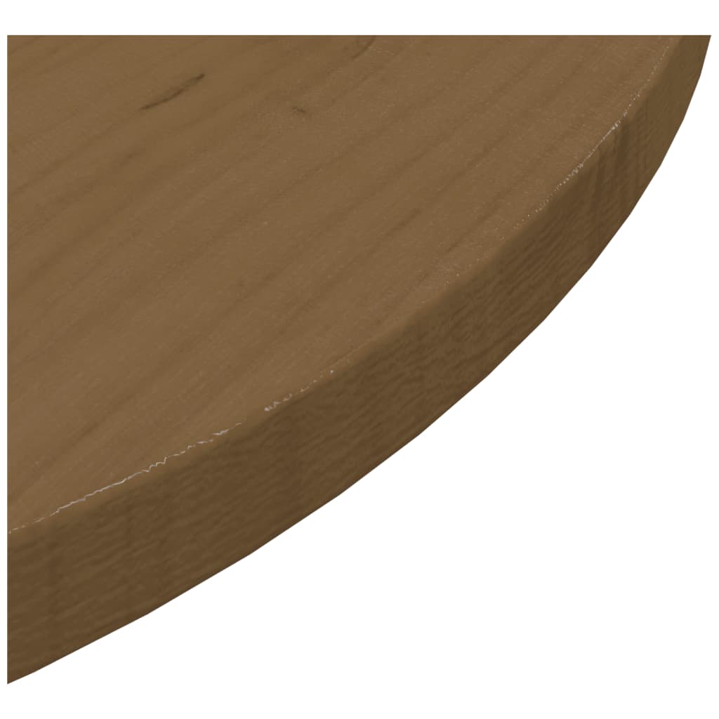 vidaXL Bordsskiva brun Ø60x2,5 cm massiv furu