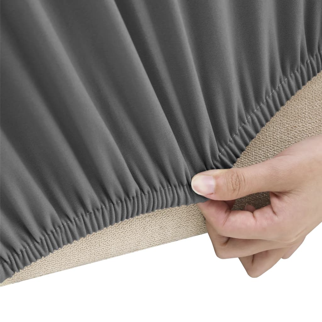 vidaXL Sofföverdrag 4-sits med stretch antracit polyesterjersey