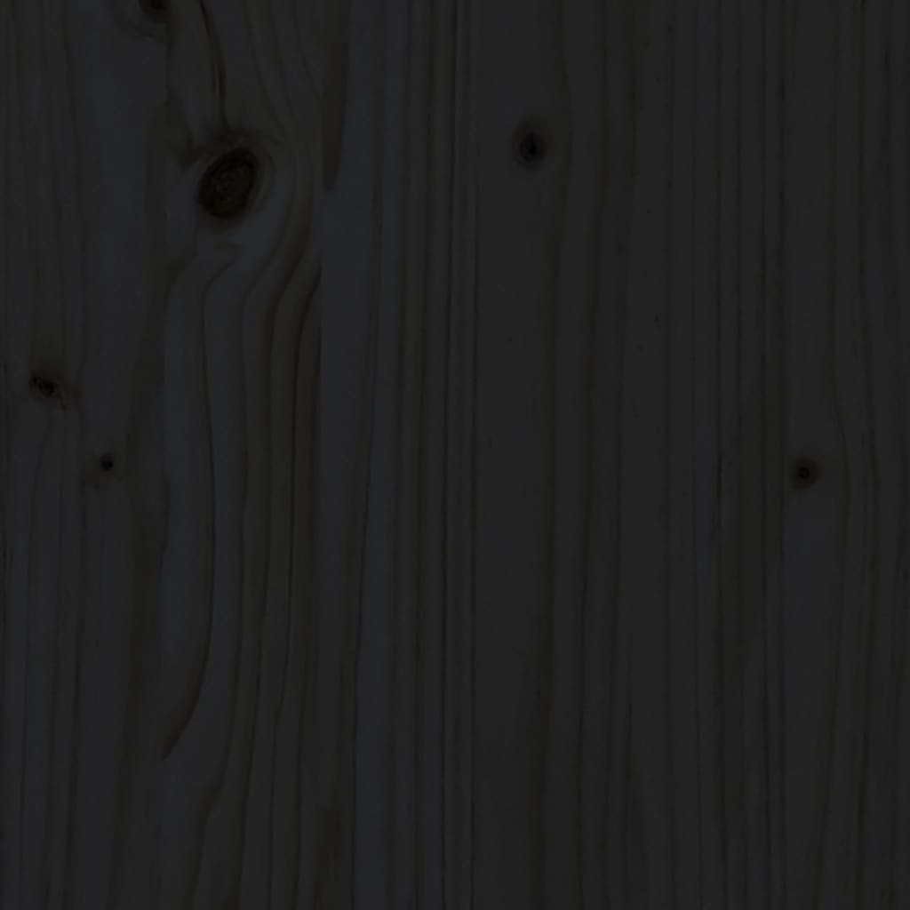 vidaXL Loungegrupp för trädgården med dynor 7 delar svart massivt trä