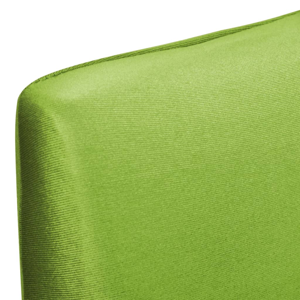 vidaXL Rakt elastiskt stolsöverdrag 4 st grön
