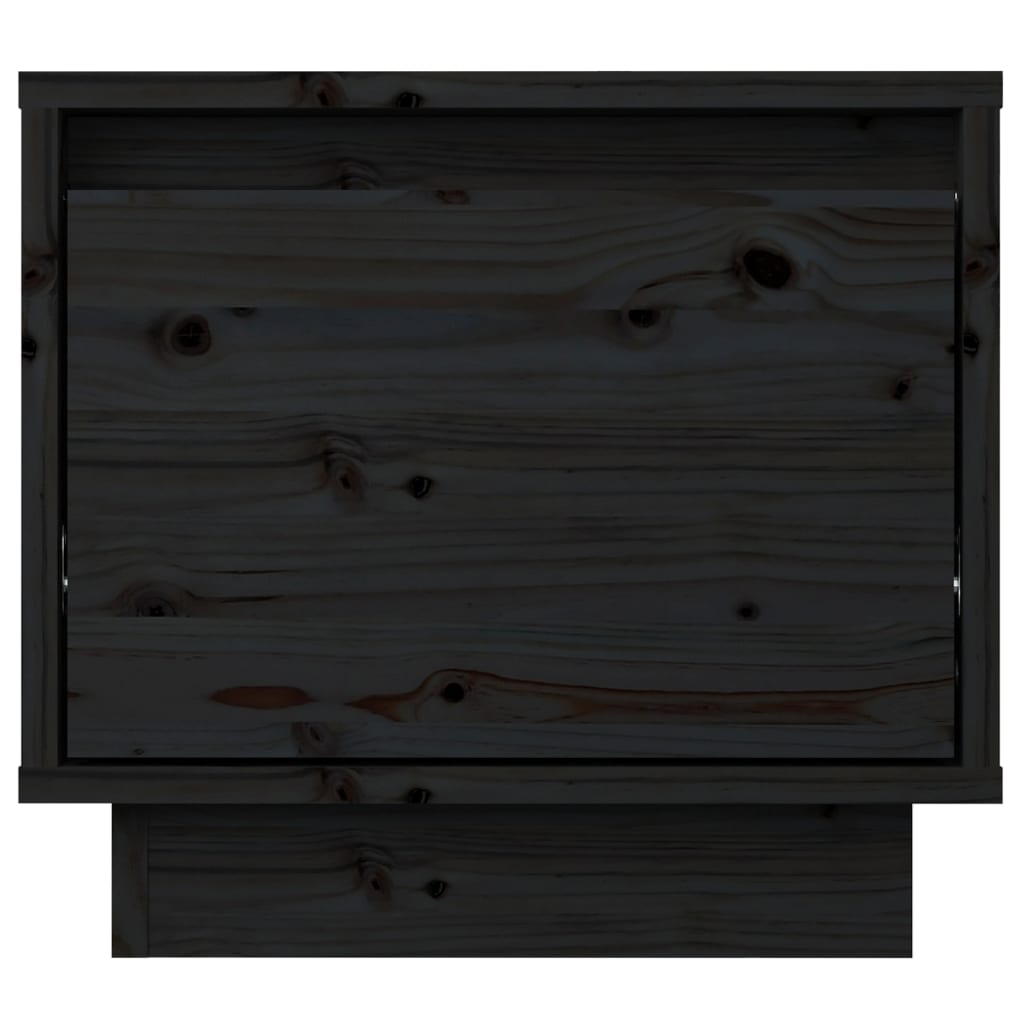 vidaXL Sängbord 2 st svart 35x34x32 cm massiv furu