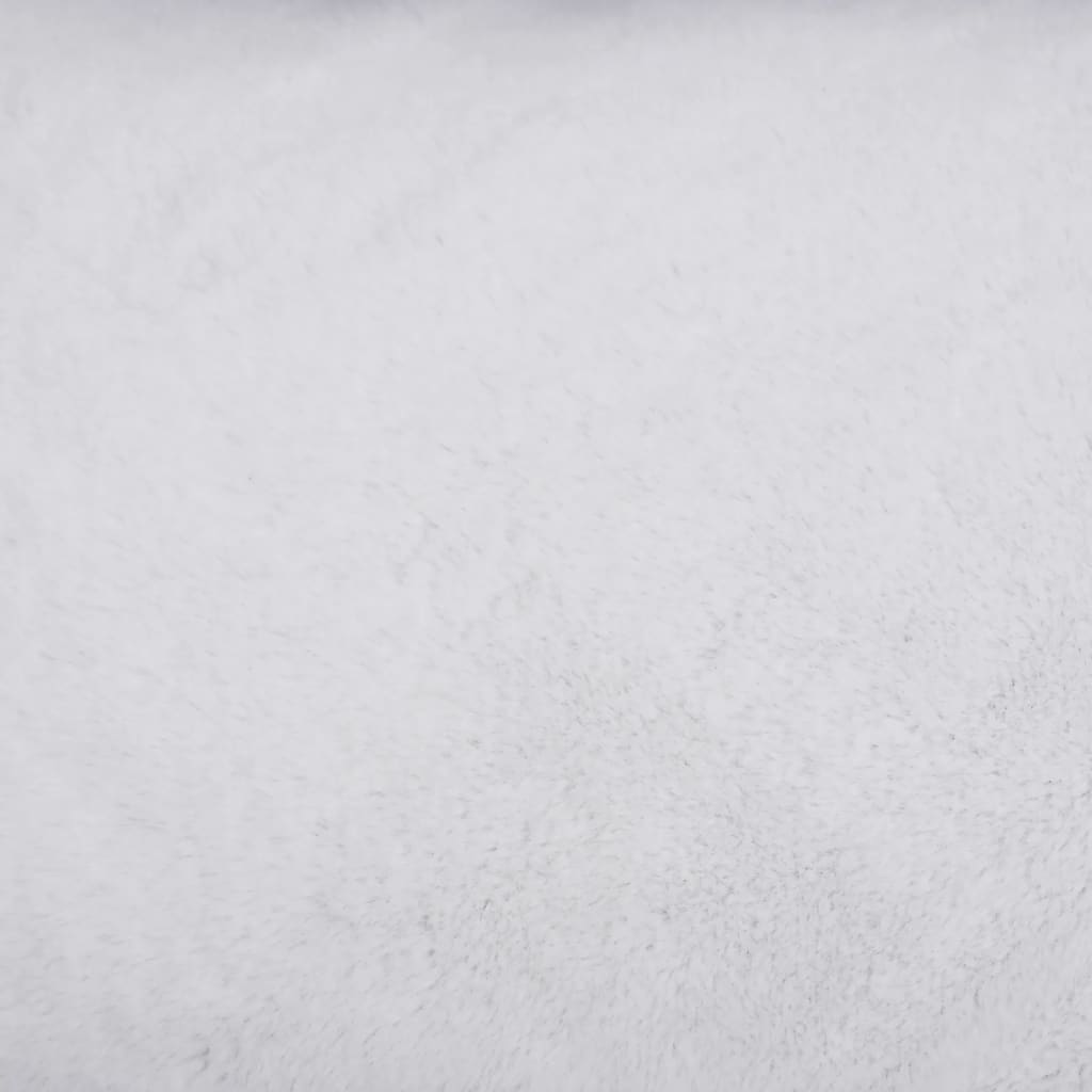 vidaXL Hundbädd mörkgrå och vit 65x50x20 cm fleece med linnelook