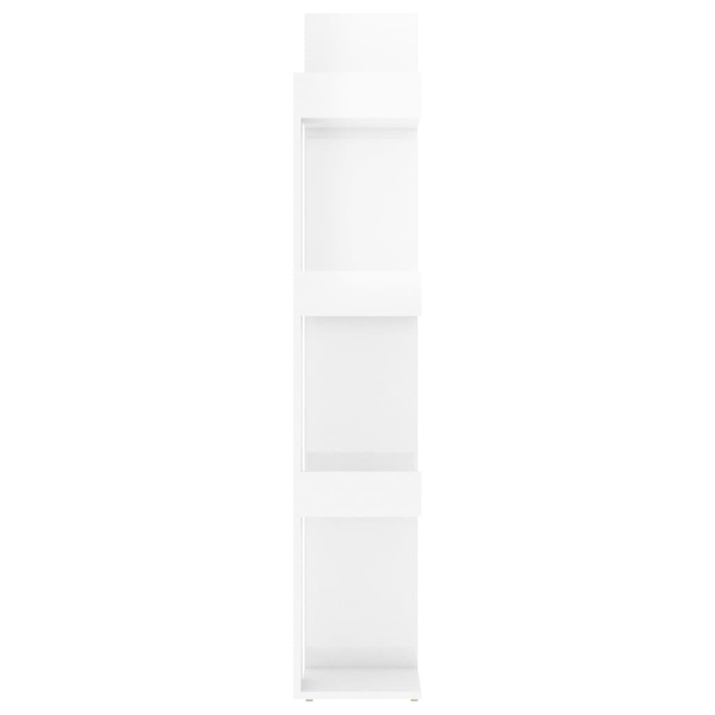 vidaXL Bokskåp vit högglans 86x25,5x140 cm konstruerat trä