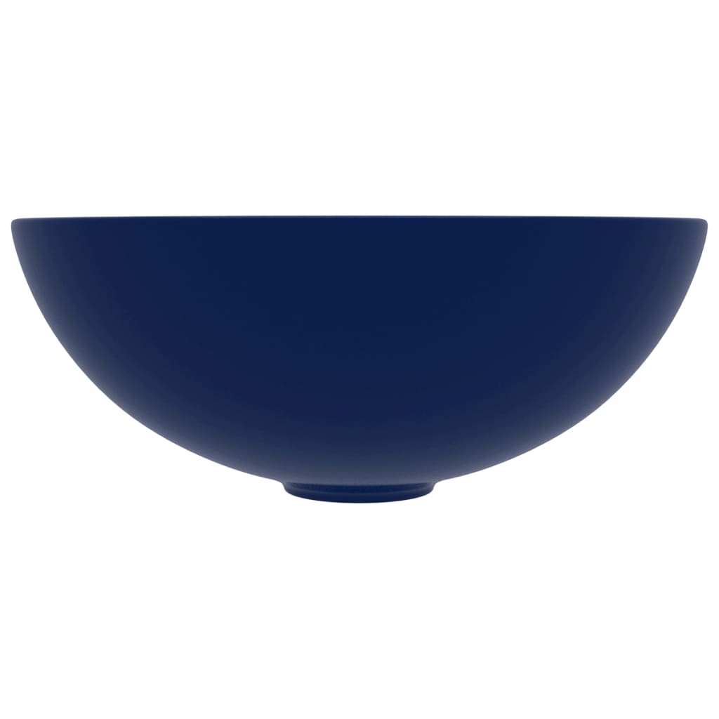 vidaXL Handfat keramik mörkblå rund