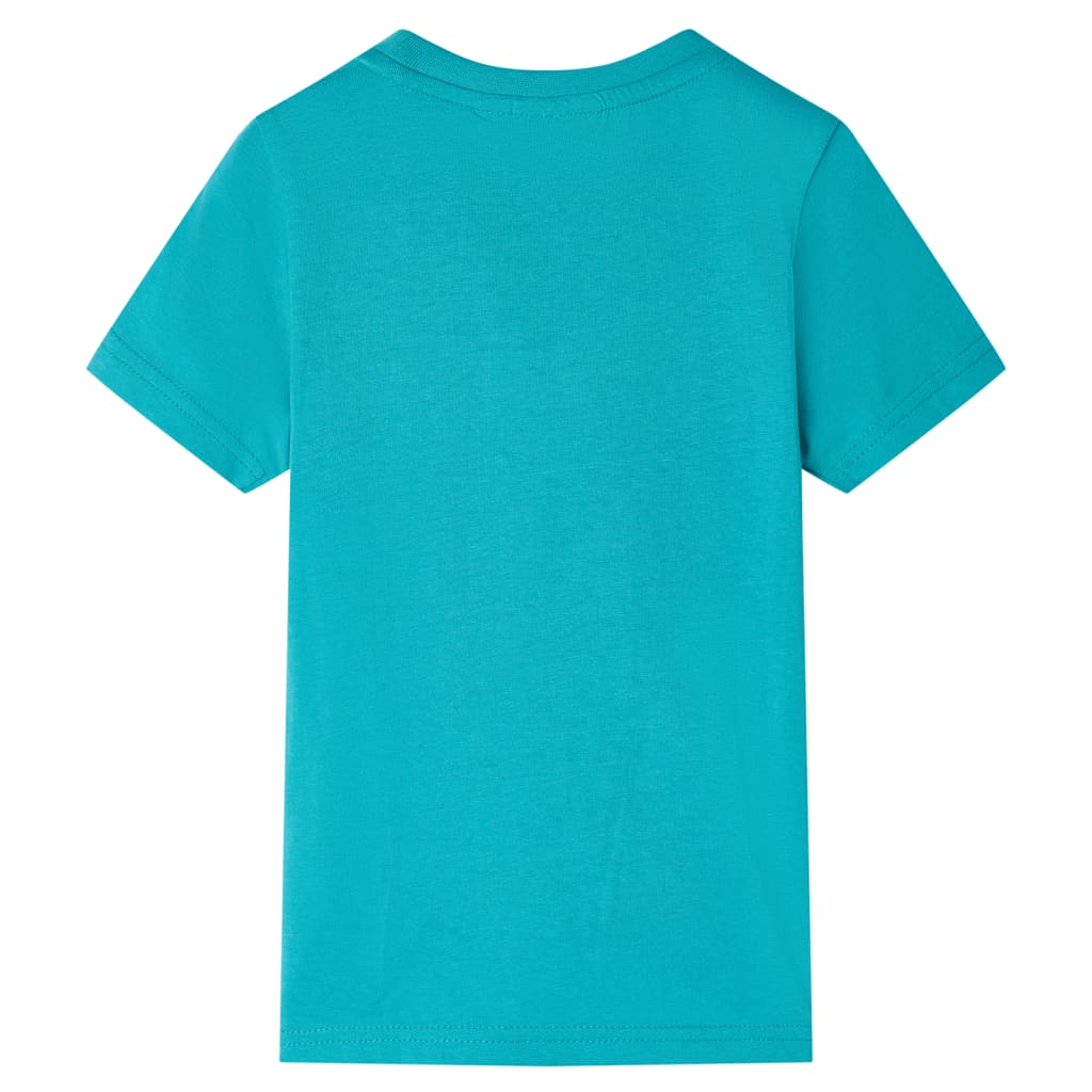 T-shirt med korta ärmar för barn mörk mintgrön 92