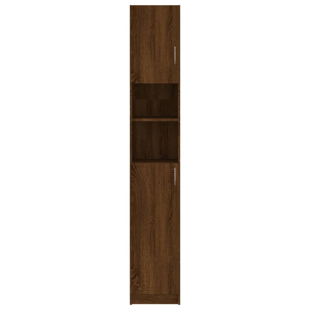 vidaXL Badrumsskåp brun ek 32x25,5x190 cm konstruerat trä